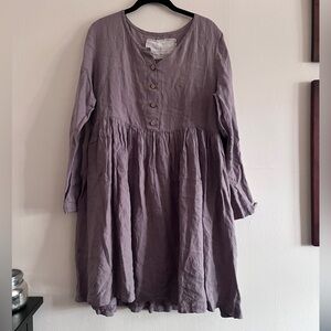 VGUC NotPerfectLinen Mama Dress with Waist Ties, size M/L